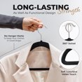 thumbnail image 4 of Velvet Clothing Hangers, 200 Pack, BlackGrayIvory, Non-Slip, 4 of 6