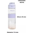 thumbnail image 3 of Botella De Plástico Agua Deportiva Termo Agarradera 850ml Lavanda, 3 of 4