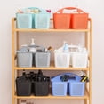 thumbnail image 6 of Plastic Portable Shower Caddy Basket Bucket, Cleaning Shower Basket with Handle Compartments Storage Basket Organizer for Bathroom Kitchen College Dorm Sink, Dark Blue, 6 of 6