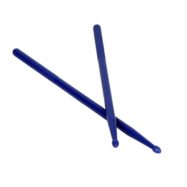 Nylon Drumsticks Drum Stick with Strong Elasticity Compatible Unbreakable Musical Instrument Handles Drop-shaped for Kids Adults Dark Blue