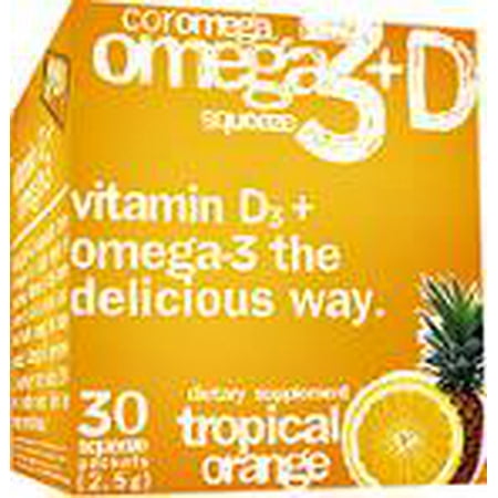 - Omega 3 + D Squeeze Tropical Orange Coromega 30 Packet