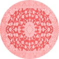 thumbnail image 1 of Ahgly Company Indoor Round Medallion Red Traditional Area Rugs, 3' Round, 1 of 4