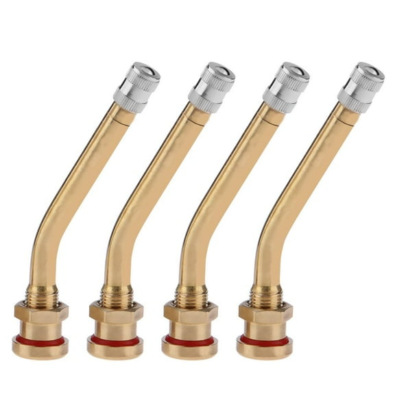 Ltesdtraw 4pcs Brass Truck Tire Valve Stems for V3.20.4 9.7mm Hole Aluminum Wheel Rim