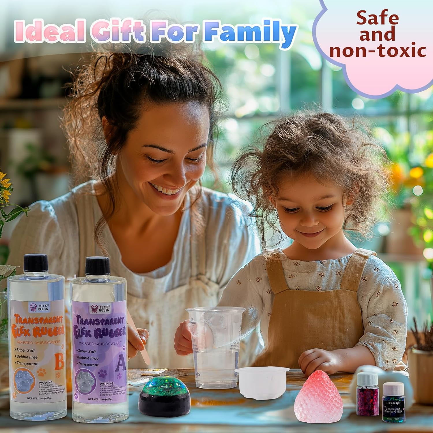 LET'S RESIN Transparent Gel for Taba Squishy, 28oz Super Soft Flex Rubber for Squishy Maker, DIY Decompression Gift for Kids, Adults