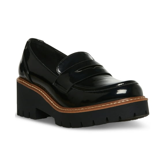 Aqua College Womens Daria Waterproof Penny Black Leat 8.5M