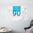 thumbnail image 1 of 90th Birthday Decorations Tapestry, Stylized Framework with Hand Writing Ninety Years Old Polka Dots, Wall Hanging for Bedroom Living Room Dorm Decor, 60W X 40L Inches, Multicolor, by Ambesonne, 1 of 2