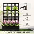 thumbnail image 4 of Outsunny Galvanized Planter Box with Trellis, 43" x 16" x 70", 4 of 9