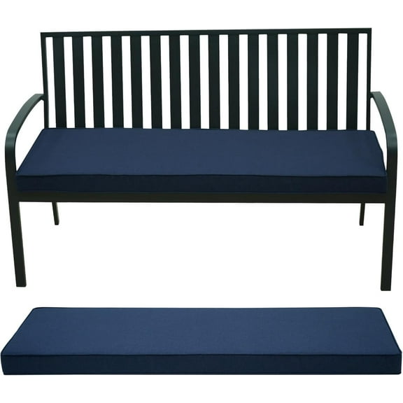 Outdoor Bench Cushion,Olefin Fabric Bench pad for Outdoor Furniture with Removable Cover,Rain-Proof and Fade Resistant for Garden Settee Porch Pads with Ties,42 x 18/48 x 18/59 x 18inch