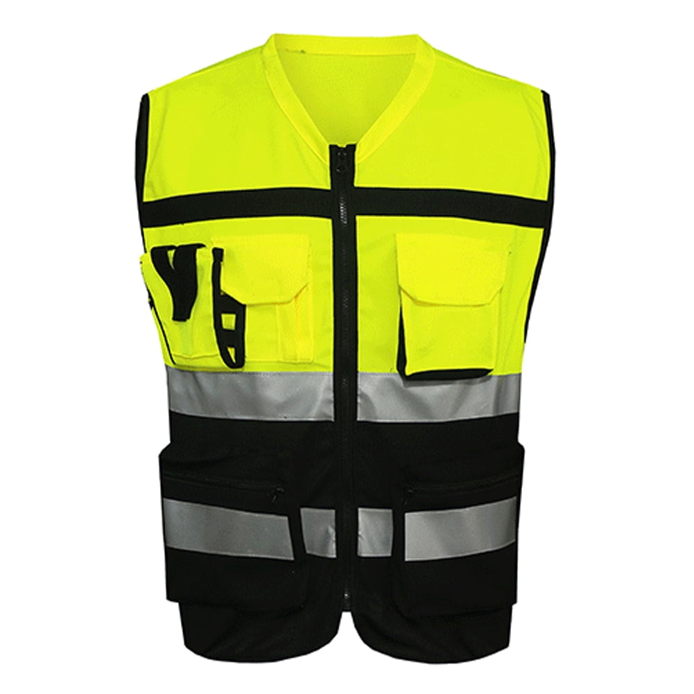 High Visiblity Security Traffic Rd Working Reflective Surveyor Construction Vest 