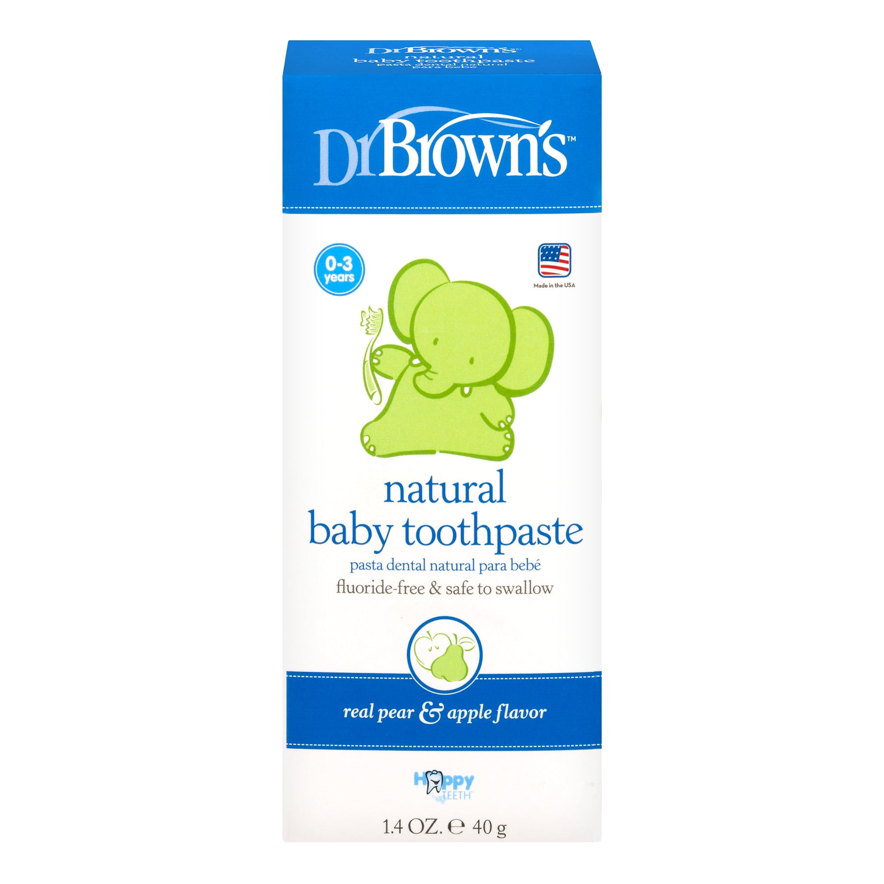 Dr Brown's Natural Baby Toothpaste Pear & Apple Flavor, 14.0 OZ