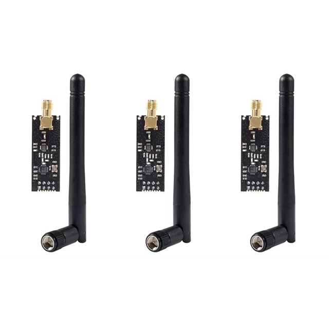 Módulo Transceptor Inalámbrico NRF24L01+PA+LNA de 1100 Metros de Alcance con Antena (Juego de 3)