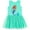 Blue, variant on Princess Ariel Big Girls Tulle Dress Toddler to Big Kid