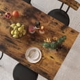 thumbnail image 3 of UHOMEPRO 5 Pieces Dining Table Set, Bar Table and Chairs Set, Counter Height Dining Table with 4 Velvet Chairs, Compact Kitchen Table Set for Home Breakfast Nook, Brown, 3 of 8