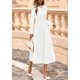 thumbnail image 3 of Vestido PRETTYGARDEN 2025 de punto midi blanco con mangas largas - S, 3 of 8