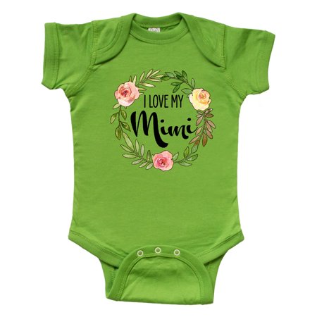 

Inktastic I Love my Mimi- flower circle Gift Baby Boy or Baby Girl Bodysuit