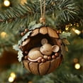 thumbnail image 5 of 2025 New Forest Animal Acorn Ornament, Cute Sleeping Mouse Christmas Hanging Decorations, Acrylic Mouse Ornaments for Christmas Tree, Personalized Christmas Ornament Gift Ideas, 5 of 6
