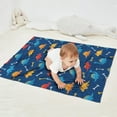 thumbnail image 2 of DarkBlue Cartoon Dinosaurs Bones Pattern Blanket,Comfortable Soft Lamb Wool Throw Blanket,All Season,Warm Lightweight Blankets for Sofa Bed Couch Living Room Chair,30"x40", 2 of 4