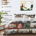 thumbnail image 4 of Forest Reindeer Bedding 3 Piece Duvet Cover Set Queen Size, Country Rustic Green Red Patchwork Soft Microfiber Comforter Cover with Zipper Closure & Pillowcases, Wrinkle & FadeResistant Quilt Cover, 4 of 9