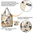 thumbnail image 4 of 5 Pack Foldable Shopping Bag,Halloween Black Cats and Pumpkins Reusable Grocery Bags with Pockets,Large Reusable Tote Bags with Handles Waterproof & Lightweight, 4 of 6