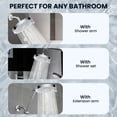thumbnail image 3 of ATUPEN 6" High Pressure Rain Shower Head, Adjustable Stainless Steel Polished Chrome with Durable Nozzles, 3 of 7