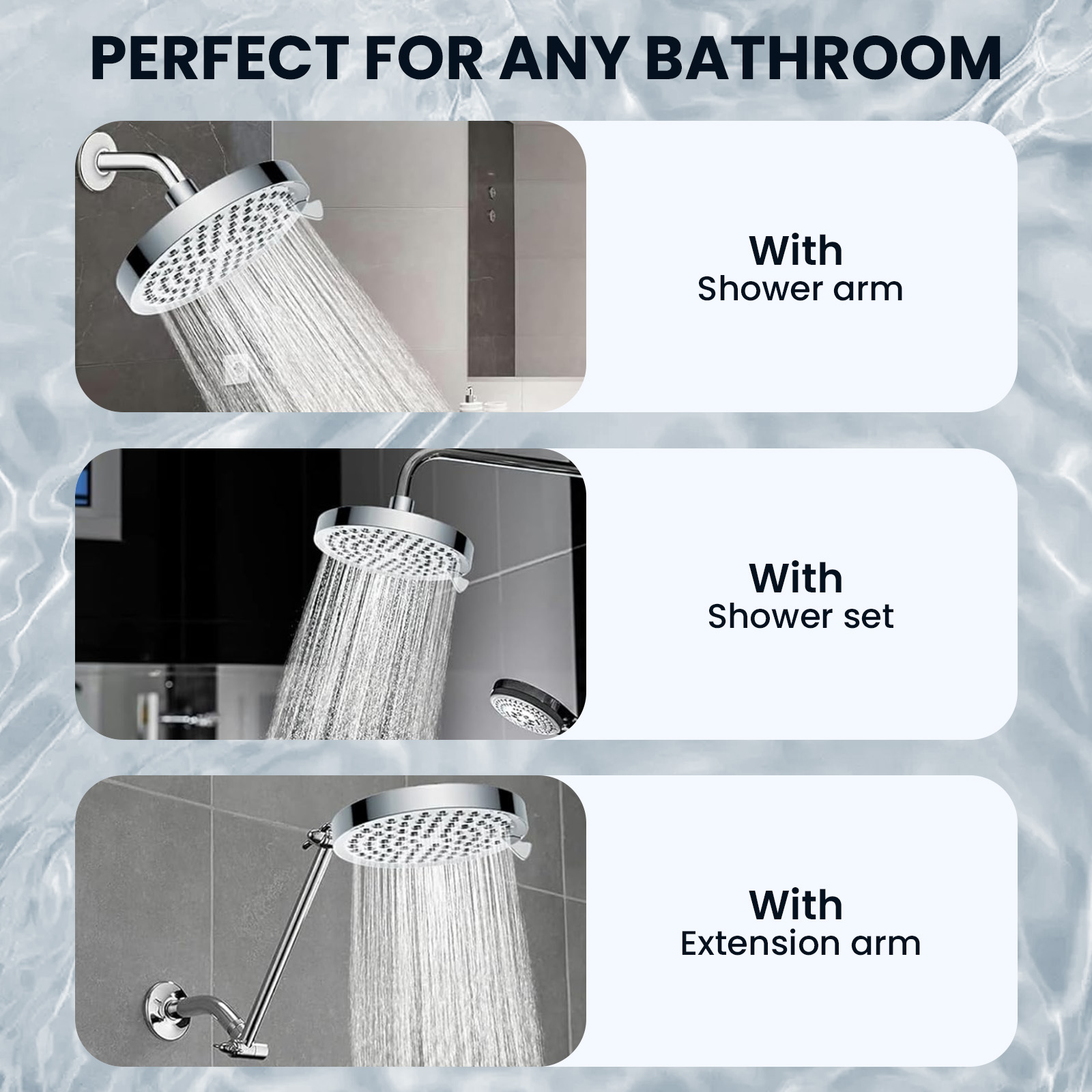 ATUPEN 6 Inch High-Pressure Rain Showerhead Polished Chrome photo 3
