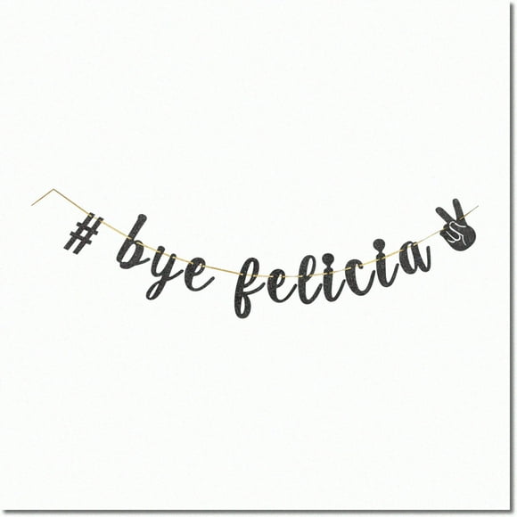 Farewell Fiesta: Vibrant Black Bye Felicia Banner for Graduation, Moving, Job Change & Going Away Party Decorations