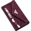 thumbnail image 4 of Crossbody Wallet Case for Samsung Galaxy S20 Ultra 5G for Women, Zipper Purse Handbag Neck Strap Lanyard Cover with 9 Card Holder Case for Samsung Galaxy S20 Ultra 5G XK Wine, 4 of 9