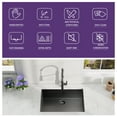 thumbnail image 4 of 27inch undermount Gunmetal Black Stainless Steel 18-Gauge Single Bowl Undermount Kitchen Sink, 4 of 7