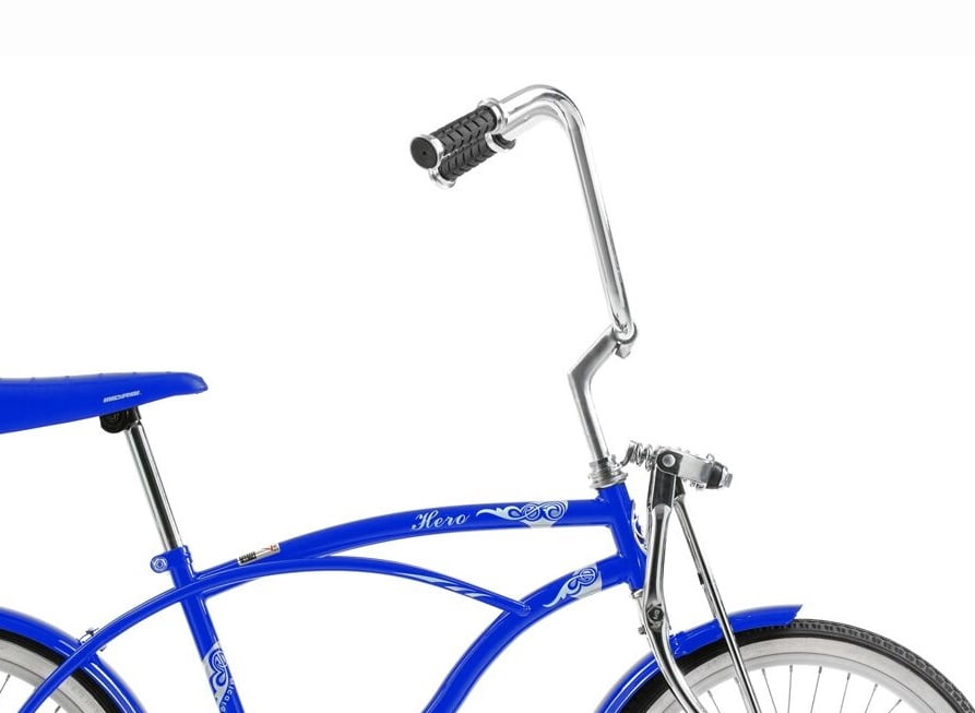 Free Shipping Wonder Wheels 20 In. Beach Cruiser Lowrider Coaster Brake Single Speed Bicycle Bike With Banana Seat Stainless Steel Spokes One Piece Crank Alloy Rims 36 H Blue Walmart