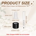 thumbnail image 2 of Uxcell Glass Eye Dropper, 10 Pcs Droppers Liquids Closure Top with Measurement mark for 50ml(1.7oz) Glass Bottles Liquids Essential Oils Dispenser Perfume Storage Lab, White/Black Top, 2 of 5