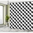 thumbnail image 4 of Ambesonne Geometric Shower Curtain, Wave-Like Sharp Lines Art, 69"Wx75"L, Charcoal Grey and White, 4 of 4