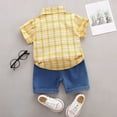 thumbnail image 4 of Bysome Toddler Boy Outfit Size 12 Months-18 Months Cartoon Set Clothes Tops Shorts Summer Baby Outfits T Shirt Outfits Set Yellow Boy Outfit Set, 4 of 4