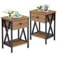 thumbnail image 6 of VECELO Modern Nightstand, Set of 2, Light Brown, 6 of 11
