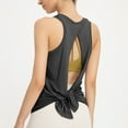 thumbnail image 4 of HJYCHN Hauts de Gilet pour Femmes Hauts Quotidiens de Sport Yoga Col Rond Sans Manches Dos Découpé Design Style Confort Hauts pour Femmes Gris Foncé TG, 4 of 5