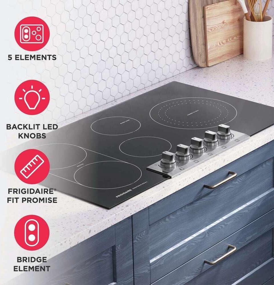 Frigidaire Pcce3680a Professional Series 36" Wide 5 Burner Electric Cooktop - Stainless