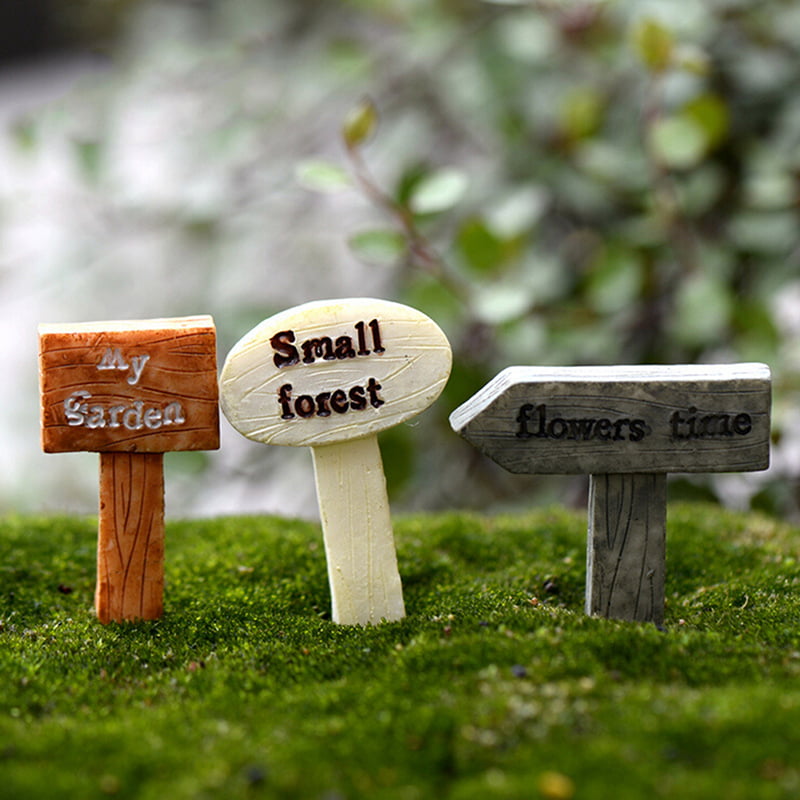 3 Pcs Resin Crafts Figurines Micro Landscape DIY Toy Fairy Garden Miniatures  ~T 
