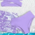 thumbnail image 5 of Yindaity Girls Bathing Suits Girls Coral Reef Beach Sport Wrap Around Bikini 2-Piece Swimsuit(Purple,8-9 Years), 5 of 7
