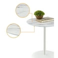 thumbnail image 2 of Circa 17.5" Round End Table with White Marble Textured Glass Top, 2 of 3