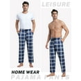 thumbnail image 5 of MoFiz Men's 3-Pack Woven Pajama Pants Plaid Sleep Lounge, 5 of 7