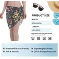 thumbnail image 7 of Kll Bright Mushrooms Print Women'S Sarong Coverups Short Bathing Suit Wrap Skirt Beach Wrap Swimsuit Cover Ups, 7 of 7