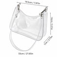 thumbnail image 2 of Clear Bag for Stadium Events Clear Sports Fan Handbags Purses, Unisex 0.4 mm Thickened Waterproof PVC, Approved for Concerts, Game Days, Yellow-A, 2 of 8