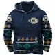 thumbnail image 3 of Sudadera con capucha retro para hombre, diseño indio, estampado 3D, manga larga, para deportes al aire libre, tendencia informal, otoño, gran tamaño, para hombre, 3 of 5