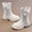 White, variant on Zecgelong Girls Boots Fashionable Long Boots With Bowknot And Pearl For Kids For Everyday And Casual Wear Waterproof Girls' Bootsâ 4-4.5 years