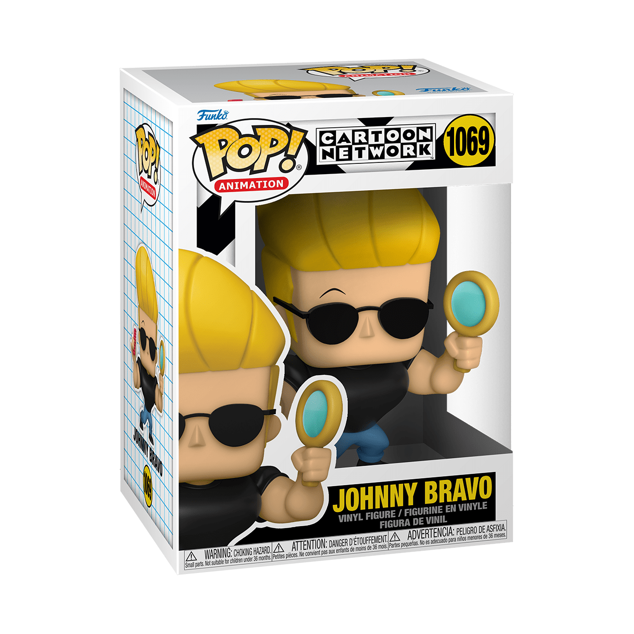 Funko Pop! Animation: Johnny Bravo - Johnny with Mirror & Com Vinyl Figure
