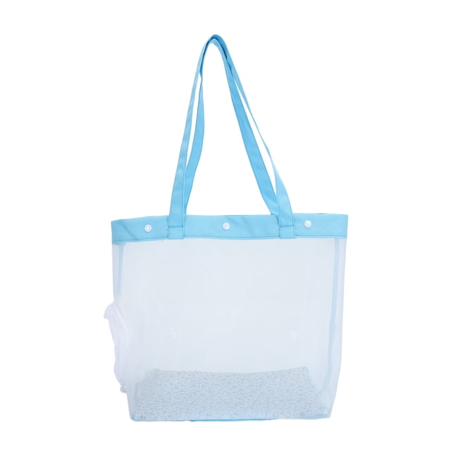WASHWEPE Bolsa Para Con Paneles Transparentes Y De Malla Color Azul Para