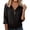Black #011, variant on 3/4 Sleeve Linen Tops for Women 2026 Casual Button V Neck Collard Tunic Summer Spring Boho Blouses Outfits Blue XL