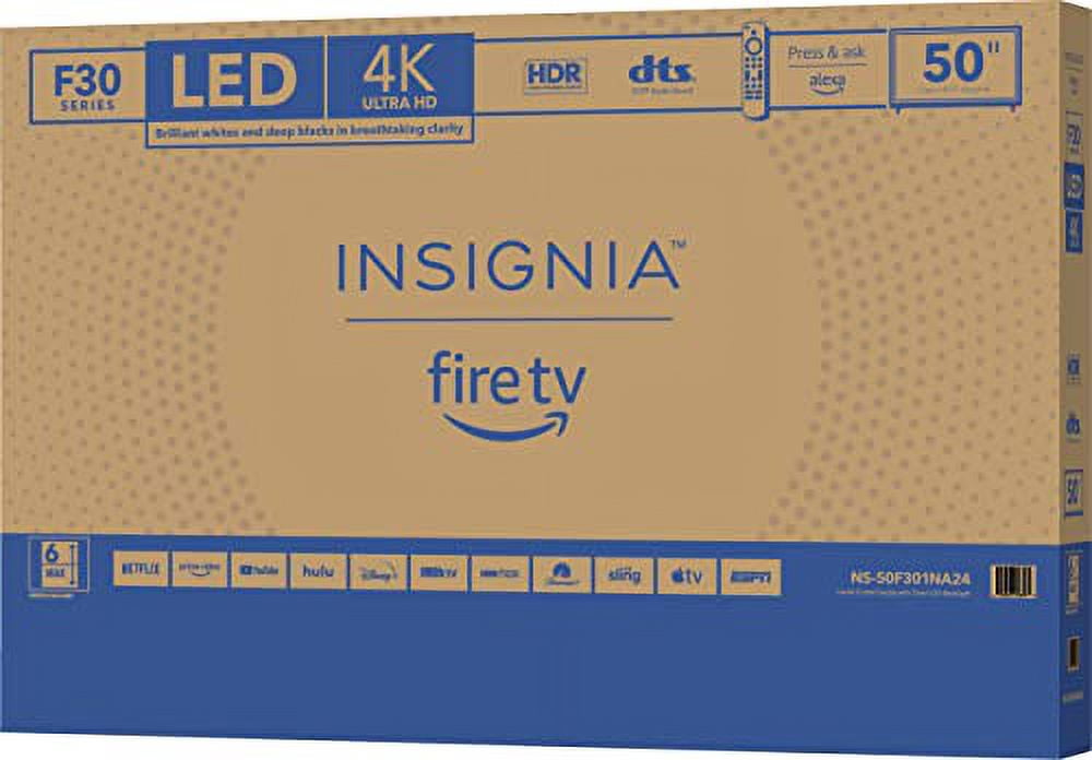 Insignia 50" Class 4K UHDTV (2160p) HDR Smart LED-LCD TV (NS-50F301NA24)