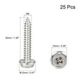thumbnail image 2 of Unique Bargains M6 x 35mm 304 Stainless Steel Phillips Hex Washer Self Tapping Screws 25 Pack, 2 of 4