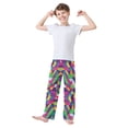 thumbnail image 2 of FORMRS Boys Pajama Pants with Pockets Size 6-8Y Kids Lounge Sleep Bottoms, Colorful Plaid, 2 of 8