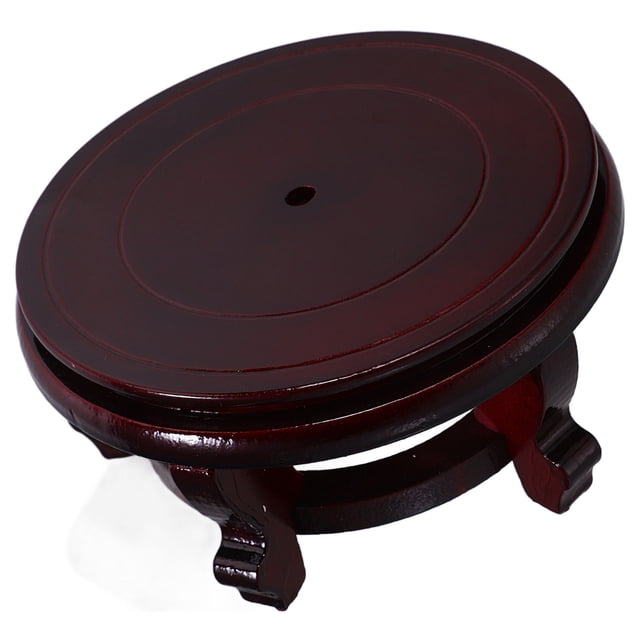 Luxshiny Multi-use Plant Holder Mini Foot Stool Light Brown 1Set For Decorators Outdoors Decor
